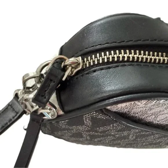 Michael Kors Black and Silver Logo Crossbody Bag - Picture 3 of 4